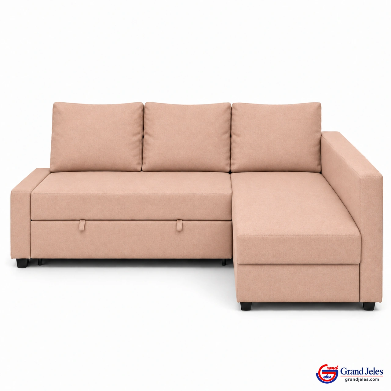 Main Hero Blush Pink Sofa Bed IKEA Friheten sectional sofa bed with reversible chaise