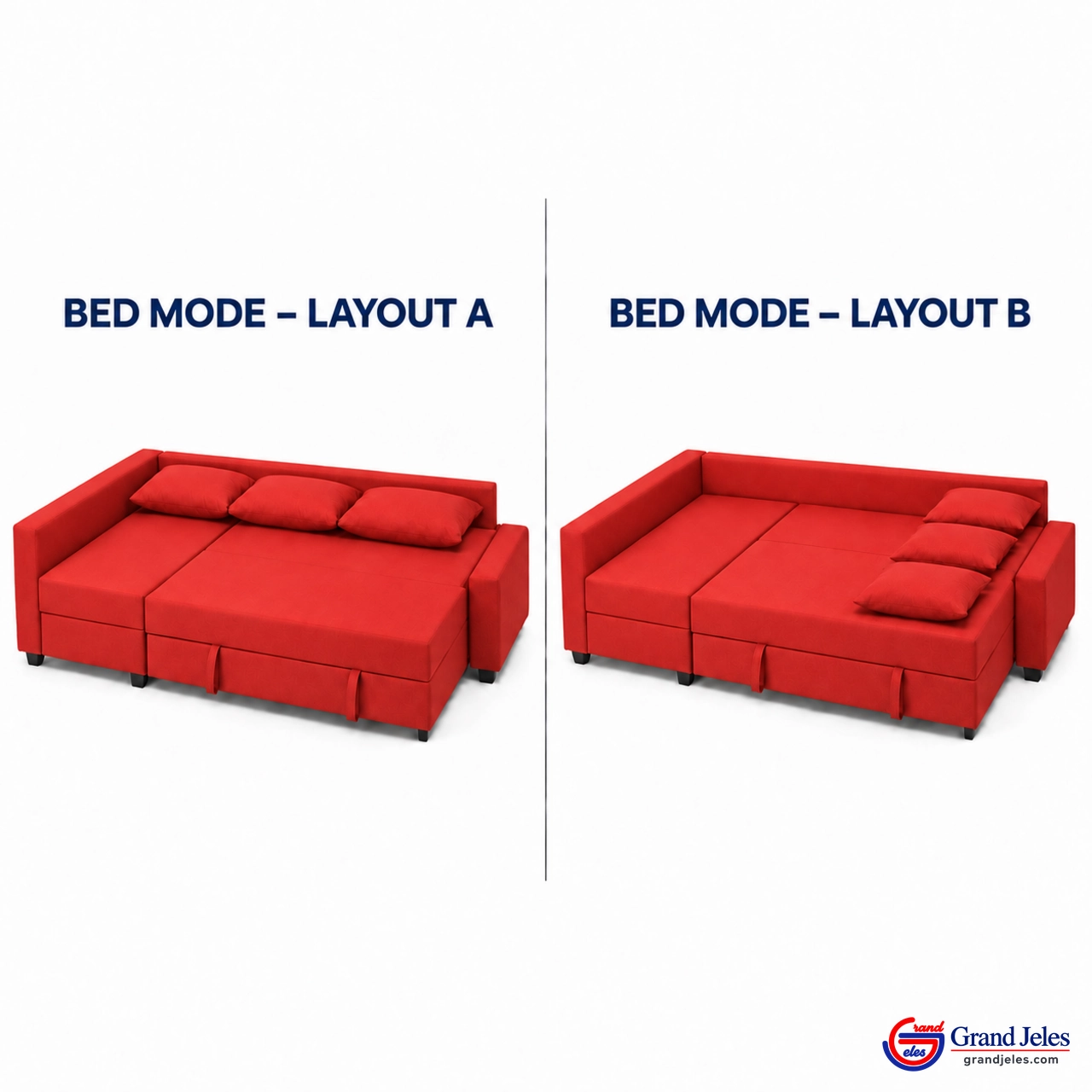 Fire Engine Red Sofa Bed – IKEA Friheten - Image 7