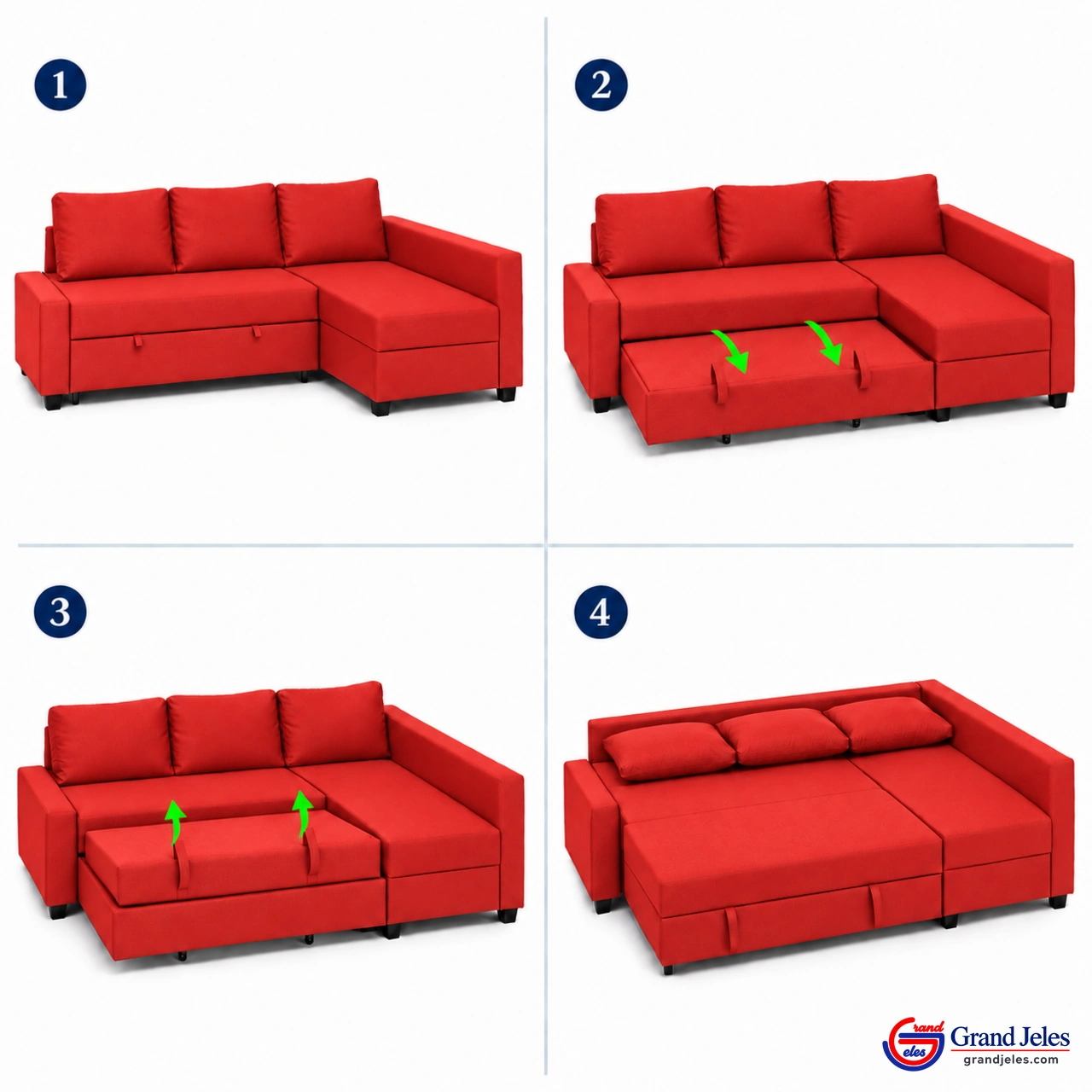 Fire Engine Red Sofa Bed – IKEA Friheten - Image 9