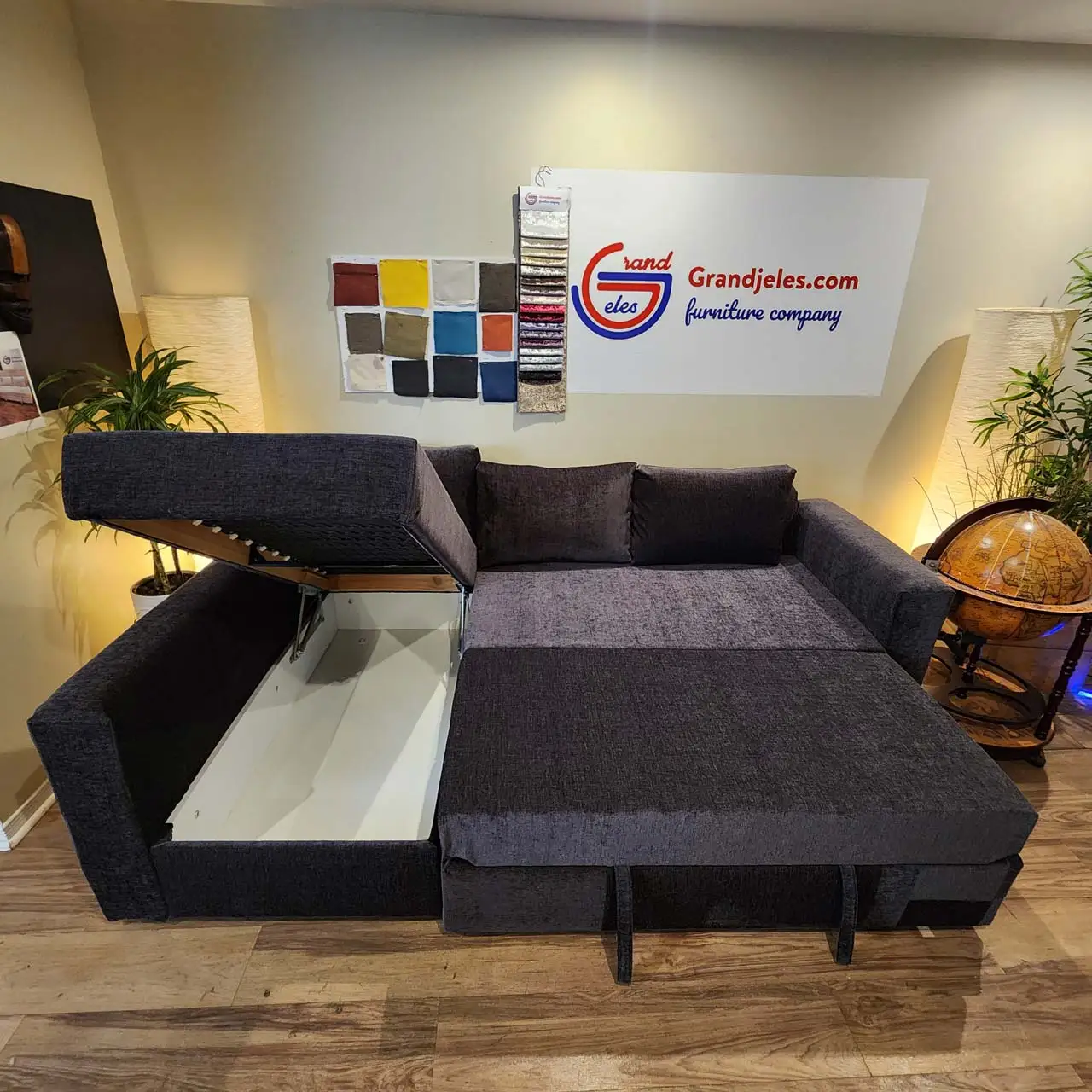 Dark Gray Velvet Sofa Bed – IKEA Manstad