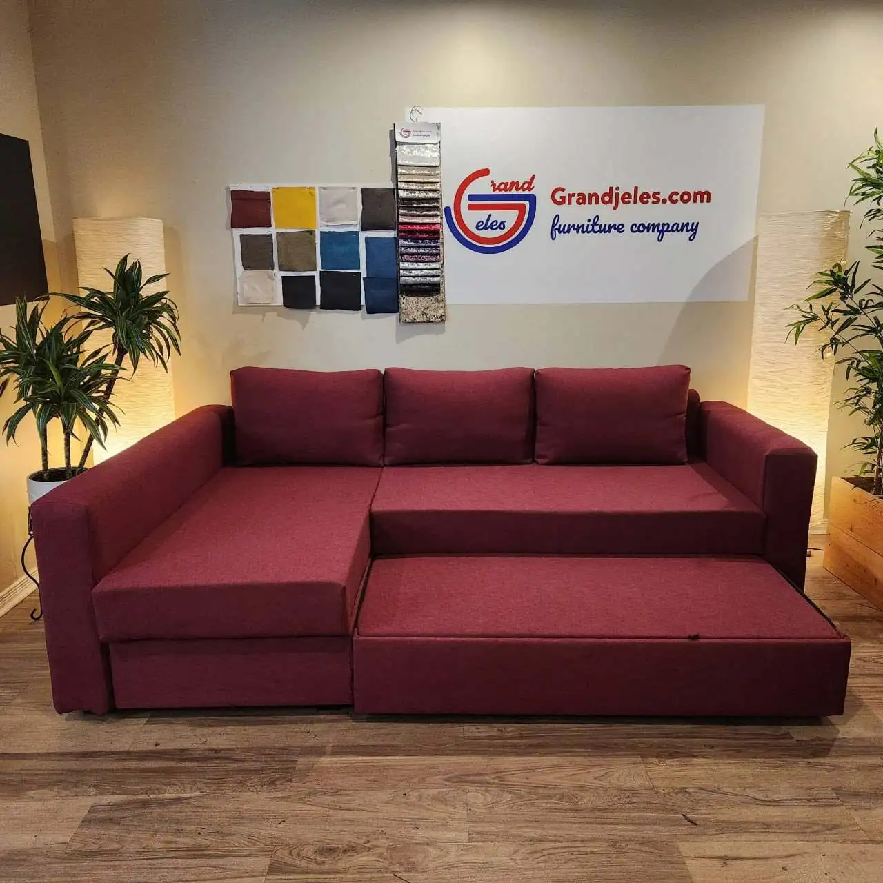 Cherry Red Sofa Bed – IKEA Manstad