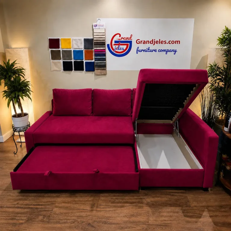 Velvet Burgundy Sofa Bed IKEA Friheten1