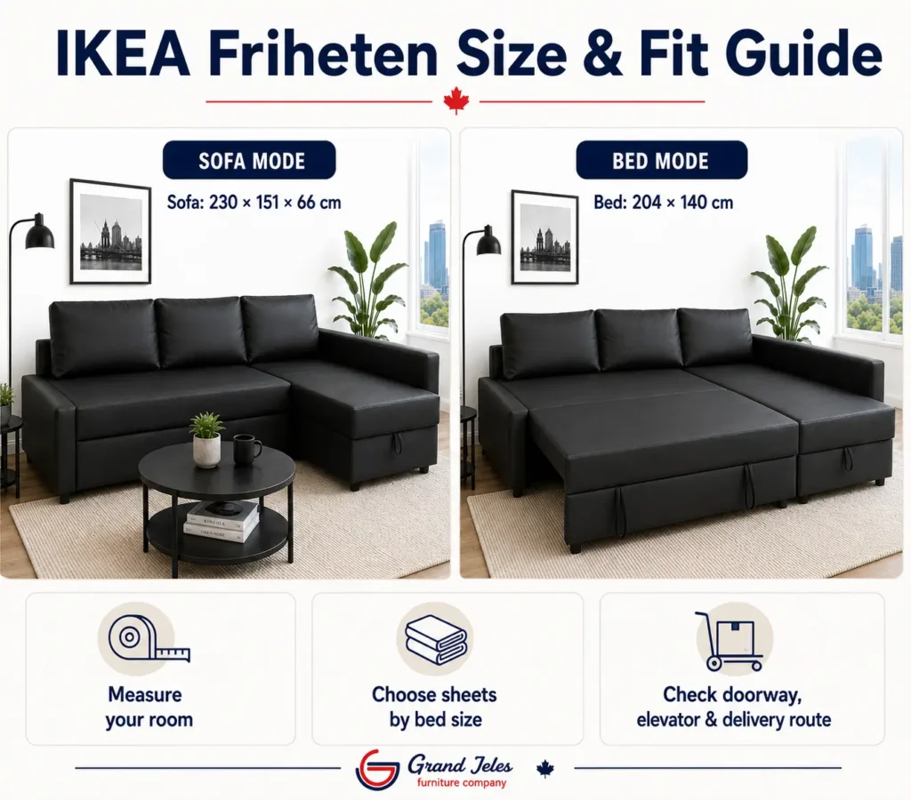 IKEA Friheten Dimensions Guide: Size, Bed Dimensions, Sheets & Topper