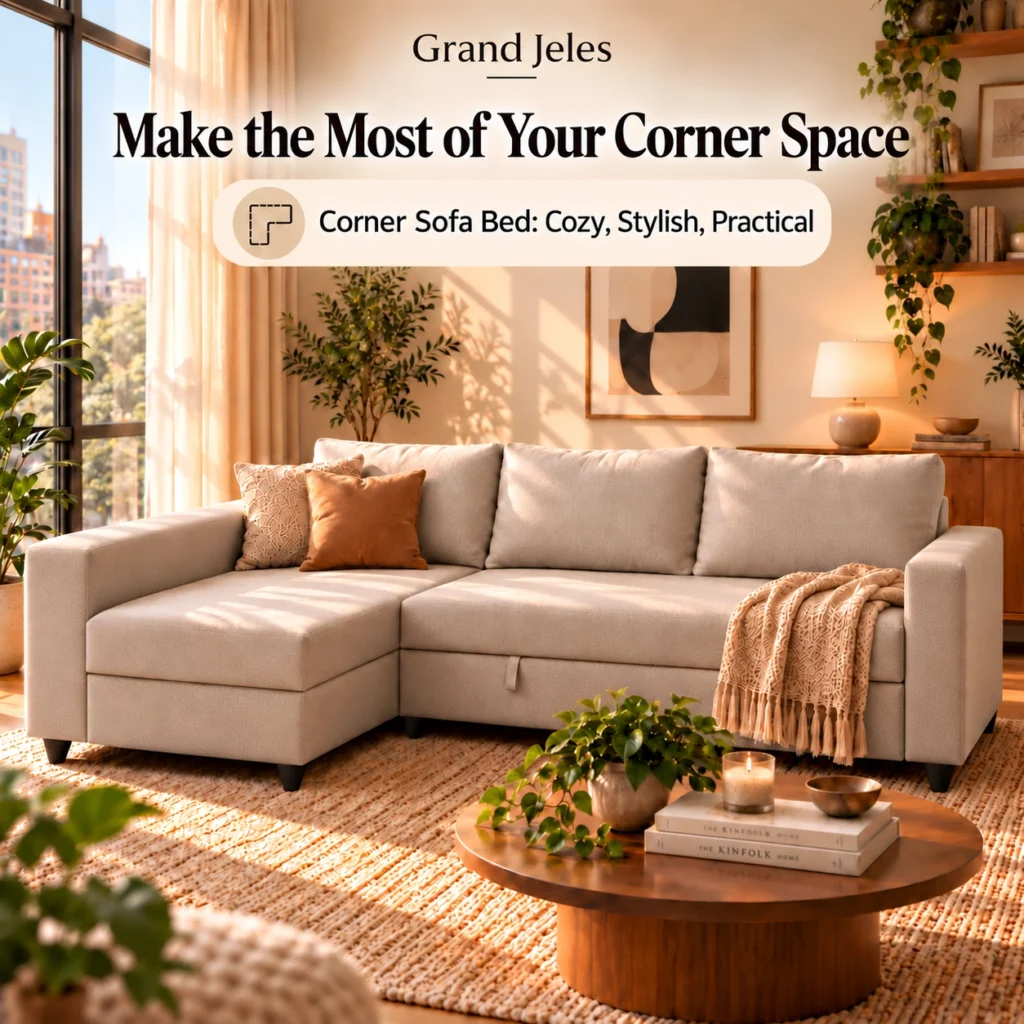 L-shaped corner sofa making practical use of an underused living room corner