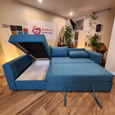Aqua Blue Sofa Bed – IKEA Manstad