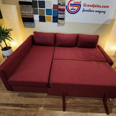 Dark Red Sofa Bed – IKEA Friheten