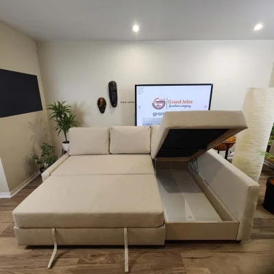 Beige Sofa Bed – IKEA Friheten