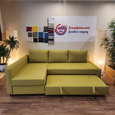 Yellowish Green Sofa Bed – IKEA Friheten