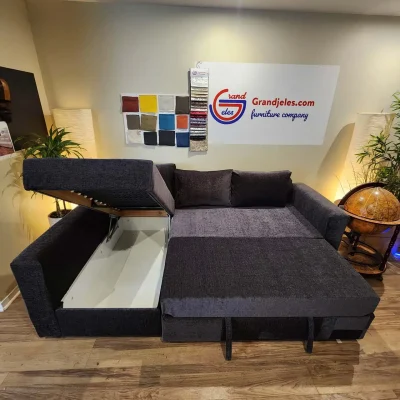 Dark Gray Velvet Sofa Bed – IKEA Manstad