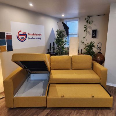 Yellow IKEA Manstad Sofa Bed – Refurbished