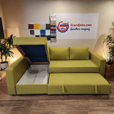 Yellowish Green Sofa Bed – IKEA Manstad